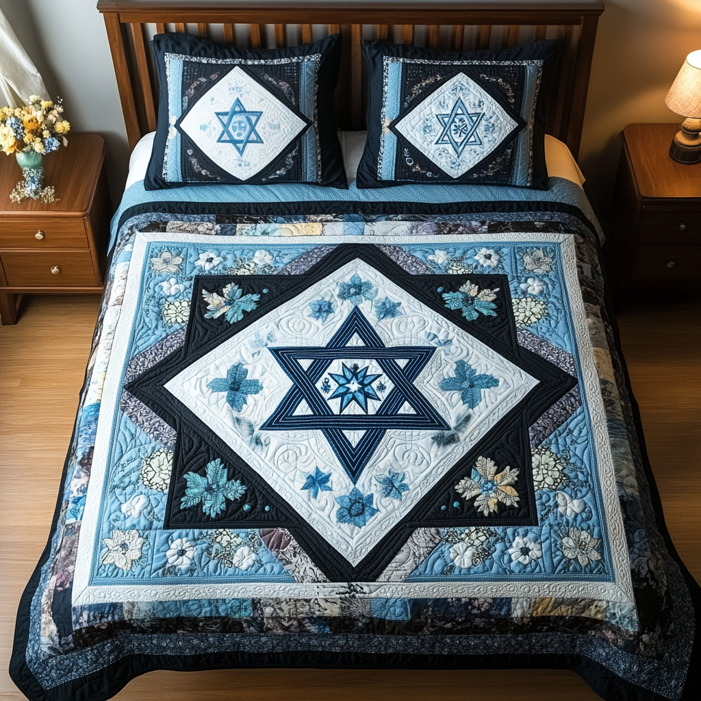Jewish Star Of David DAI190225156 Quilt Bedding Set