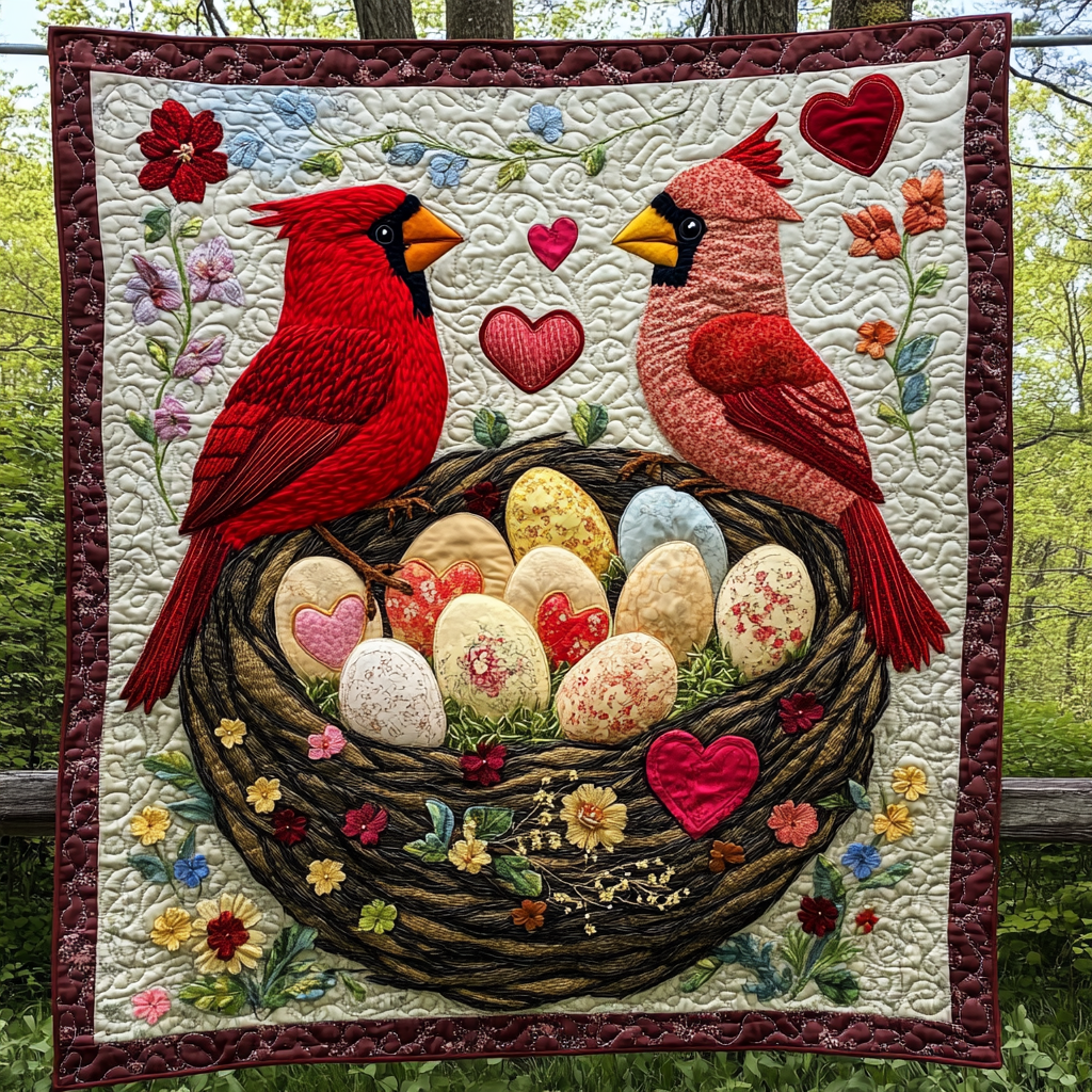 Valentine Cardinal DAI150125097 Quilt Blanket