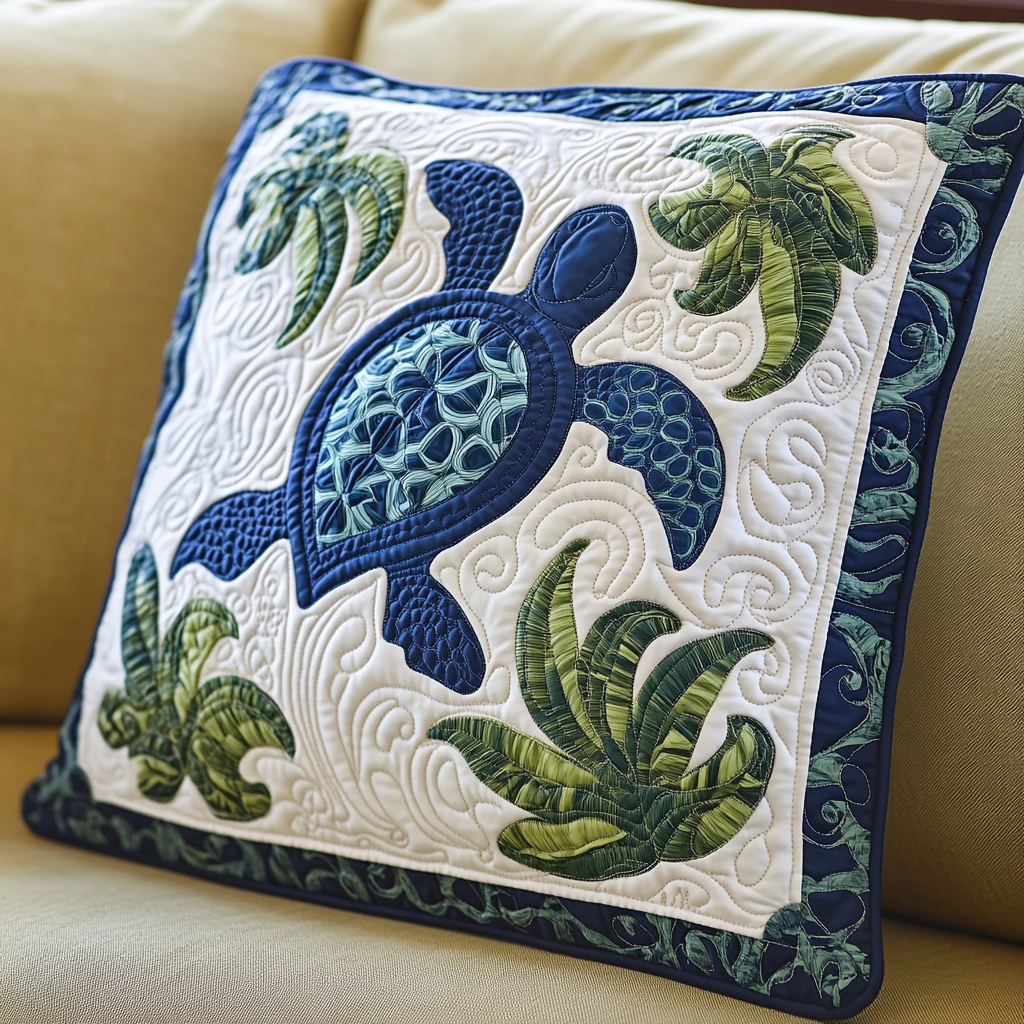 Hawaiian Turtle DAI040225374 Quilted Pillow Case