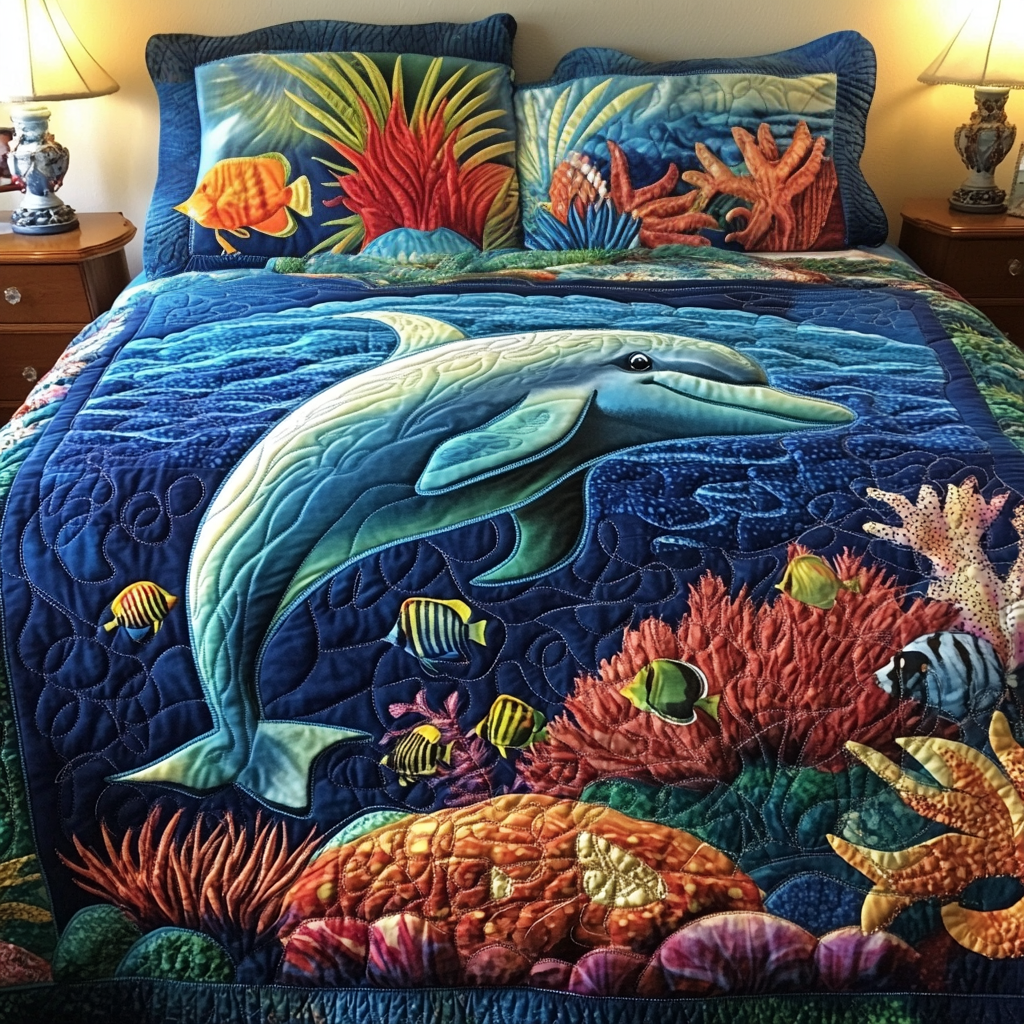 Dolphin DAI190225132 Quilt Bedding Set