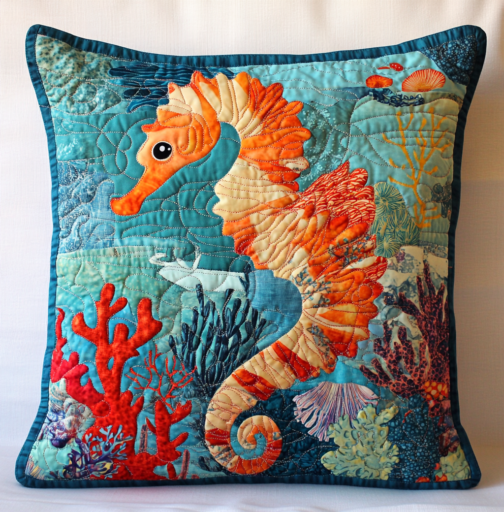 Seahorse DAI110225315 Quilted Pillow Case
