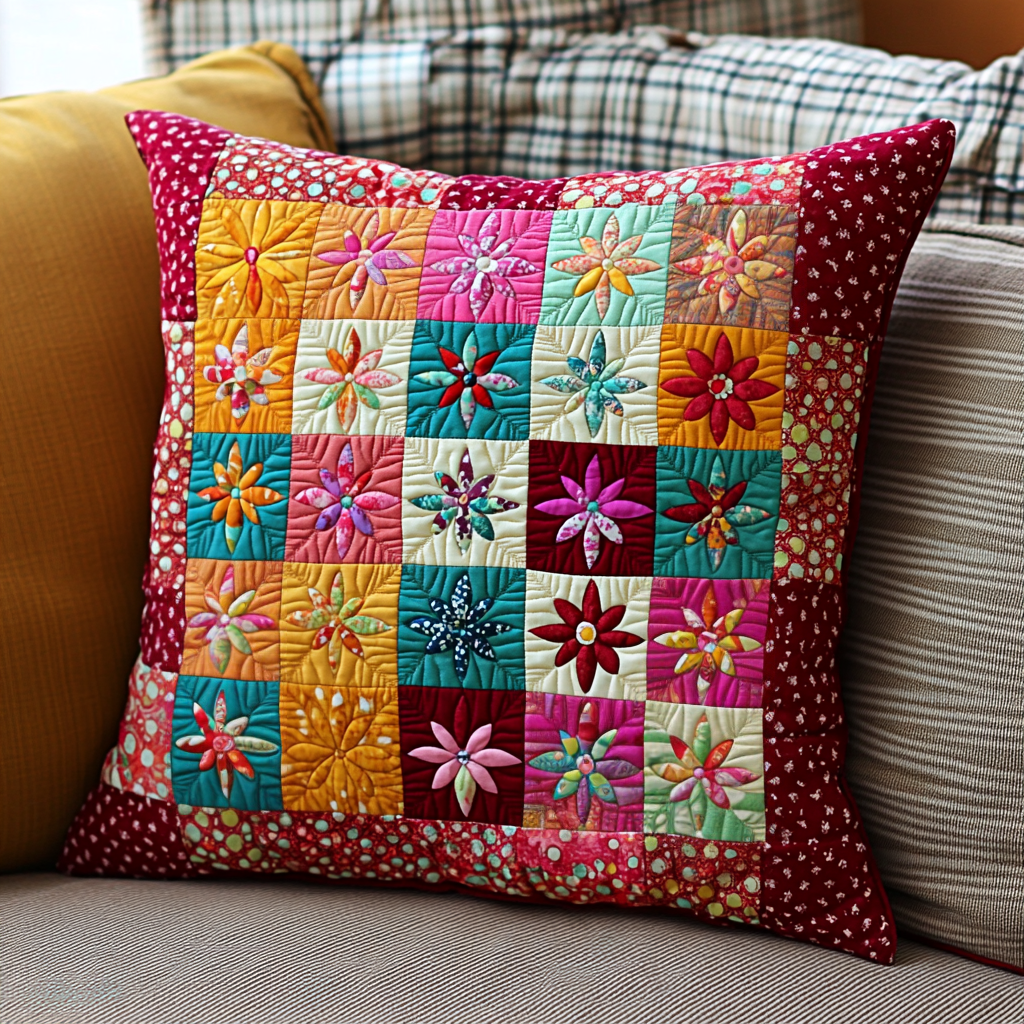 Flower DAI110225280 Quilted Pillow Case