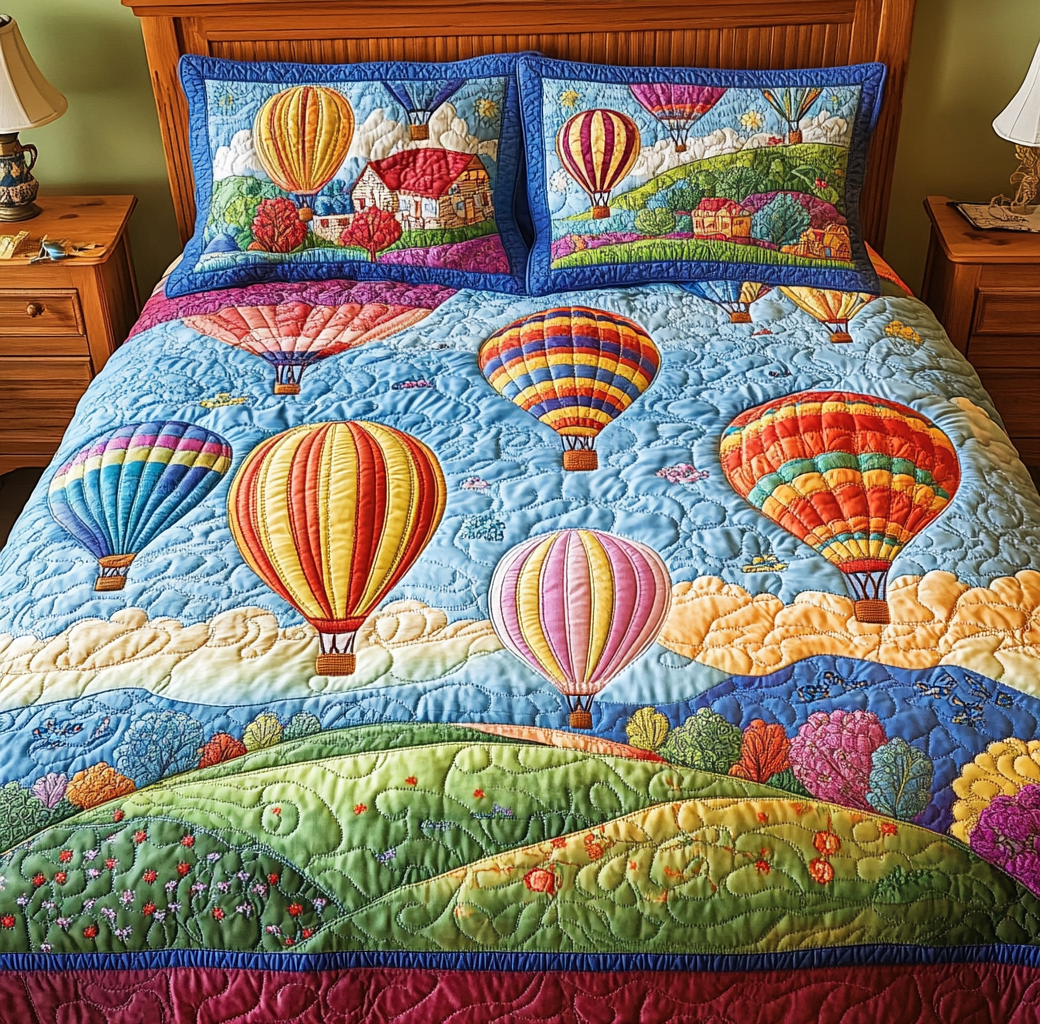 Hot Air Balloon DAI110225241 Quilt Bedding Set
