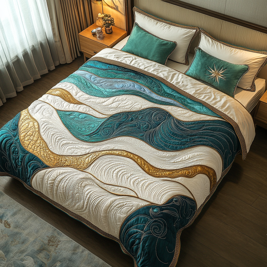 Sea Wave TAI111124193 Quilt Bedding Set