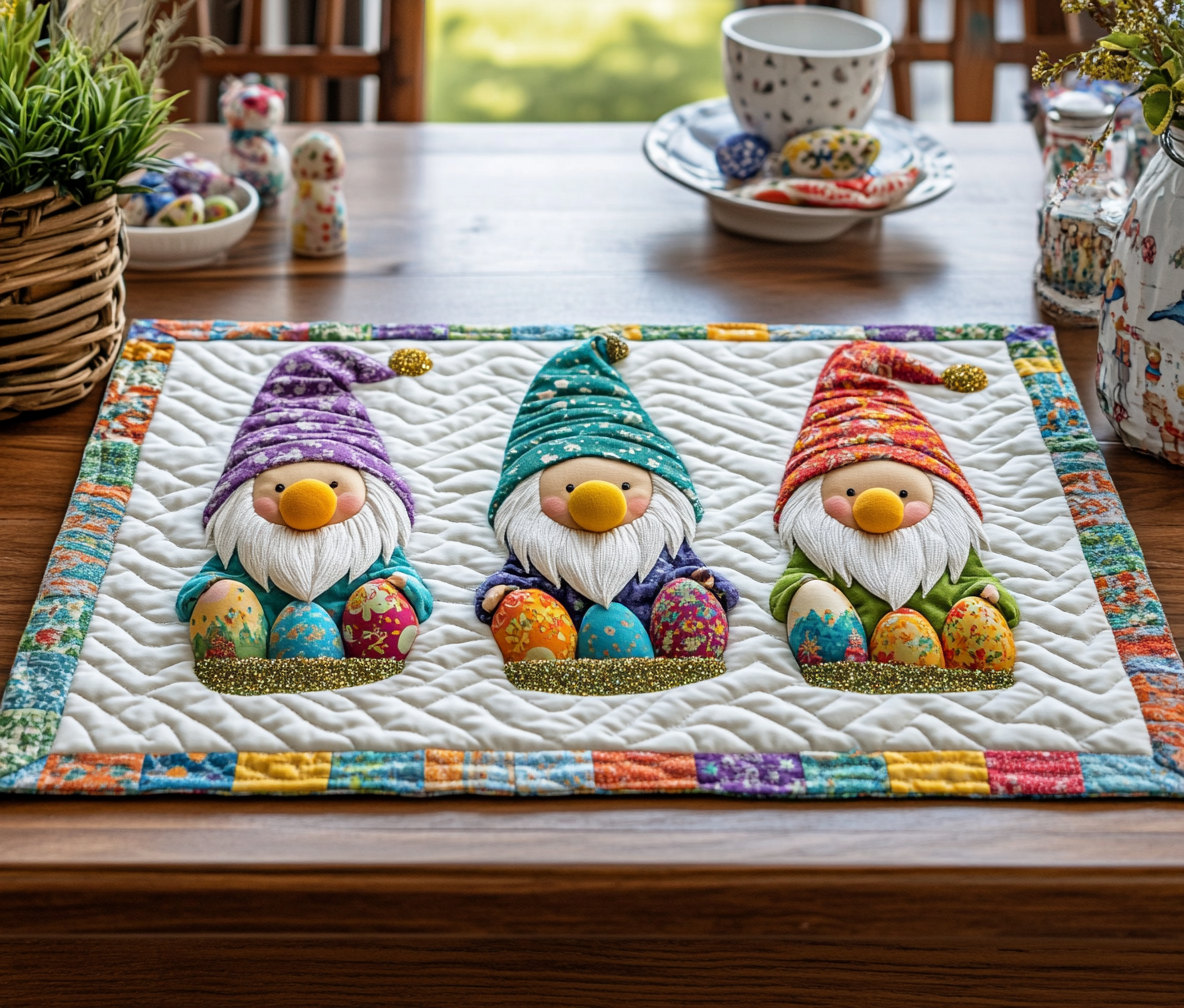 Easter Gnome DAI090125275 Quilted Placemats