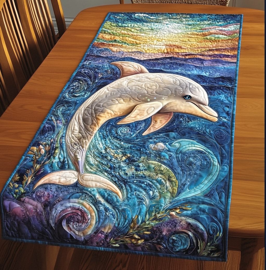 Whale DAI190225291 Quilted Table Runner