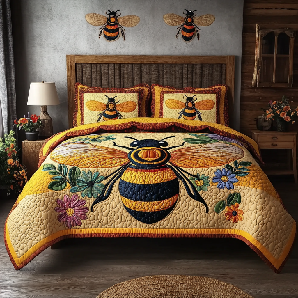 Bee DAI190225102 Quilt Bedding Set