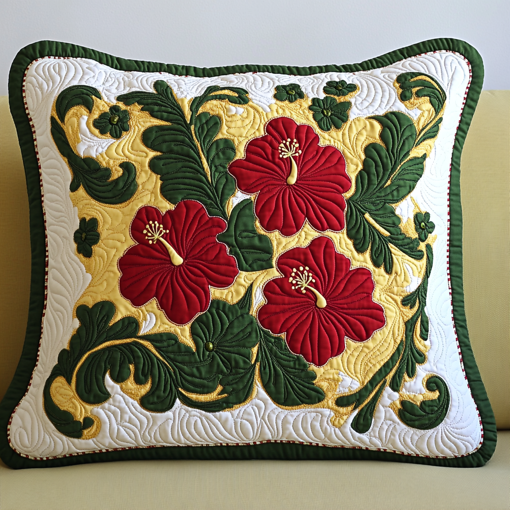 Hawaiian Hibiscus DAI040225369 Quilted Pillow Case