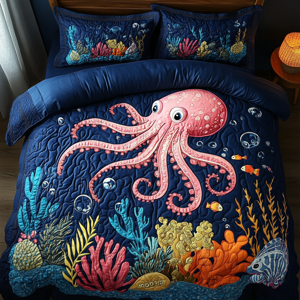 Octopus DAI110225235 Quilt Bedding Set