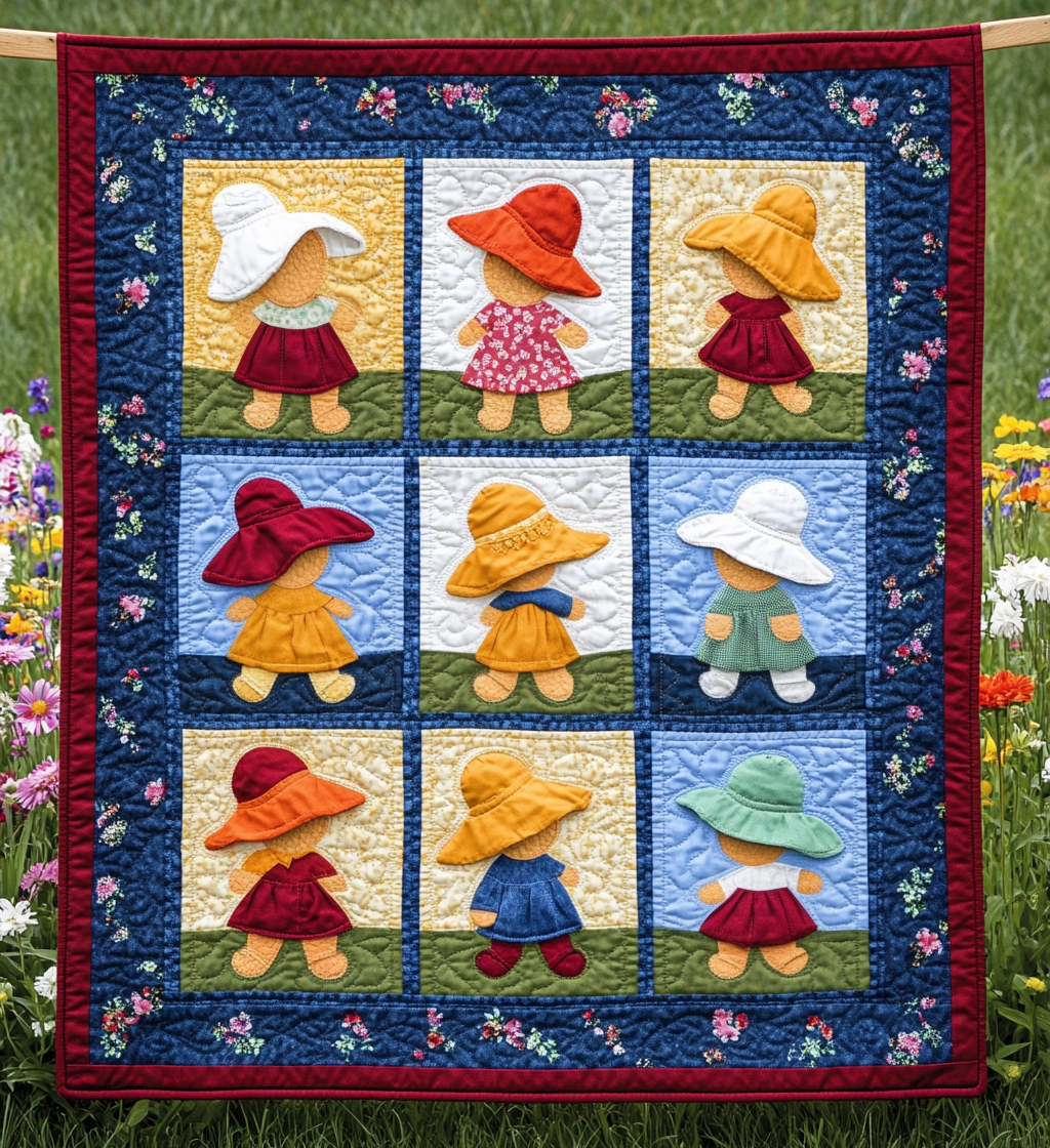Sunbonnet Sue DAI200125240 Quilt Blanket