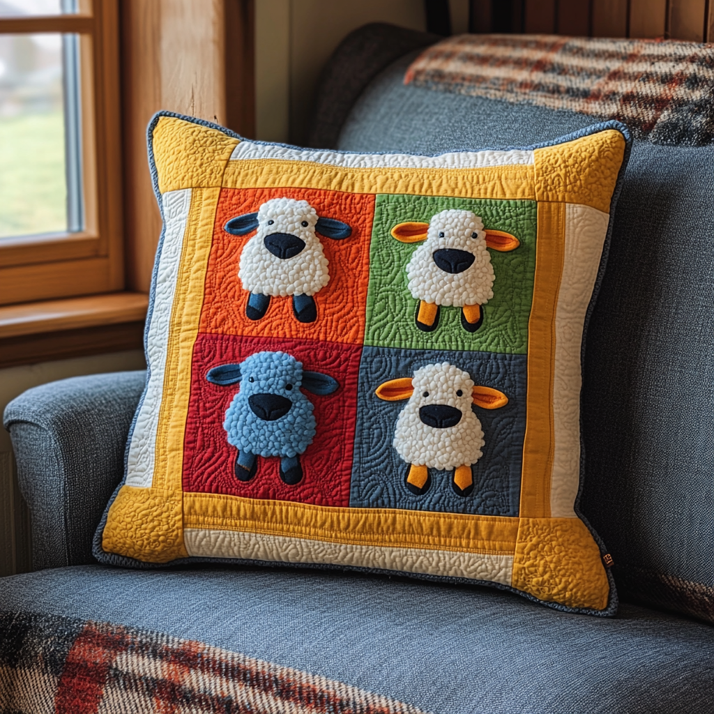 Sheep DAI190225215 Quilted Pillow Case