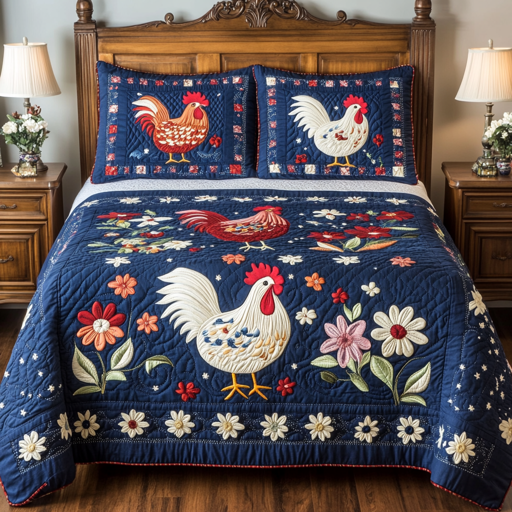 Chicken DAI110225218 Quilt Bedding Set