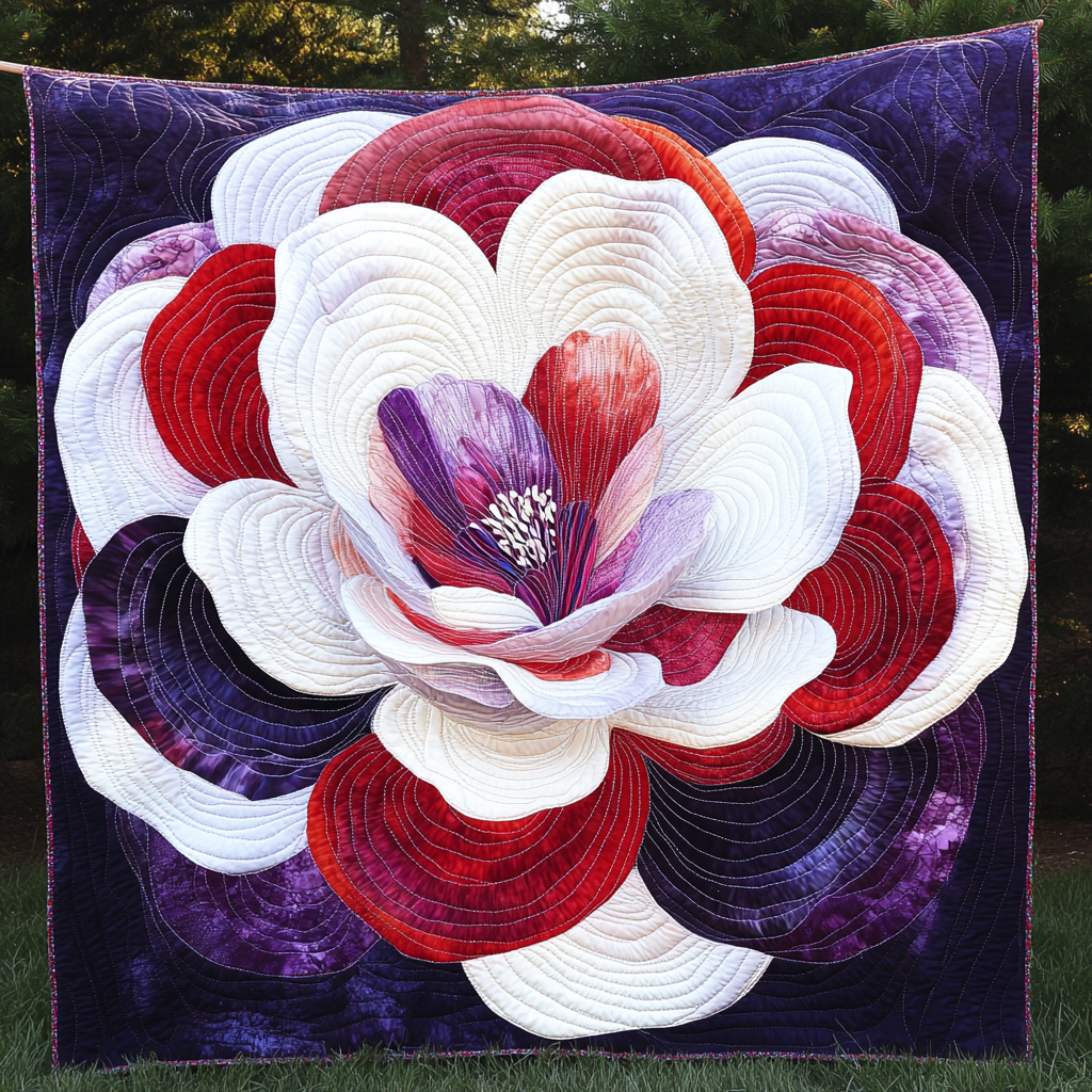 Magnolia Flower DAI110225004 Quilt Blanket