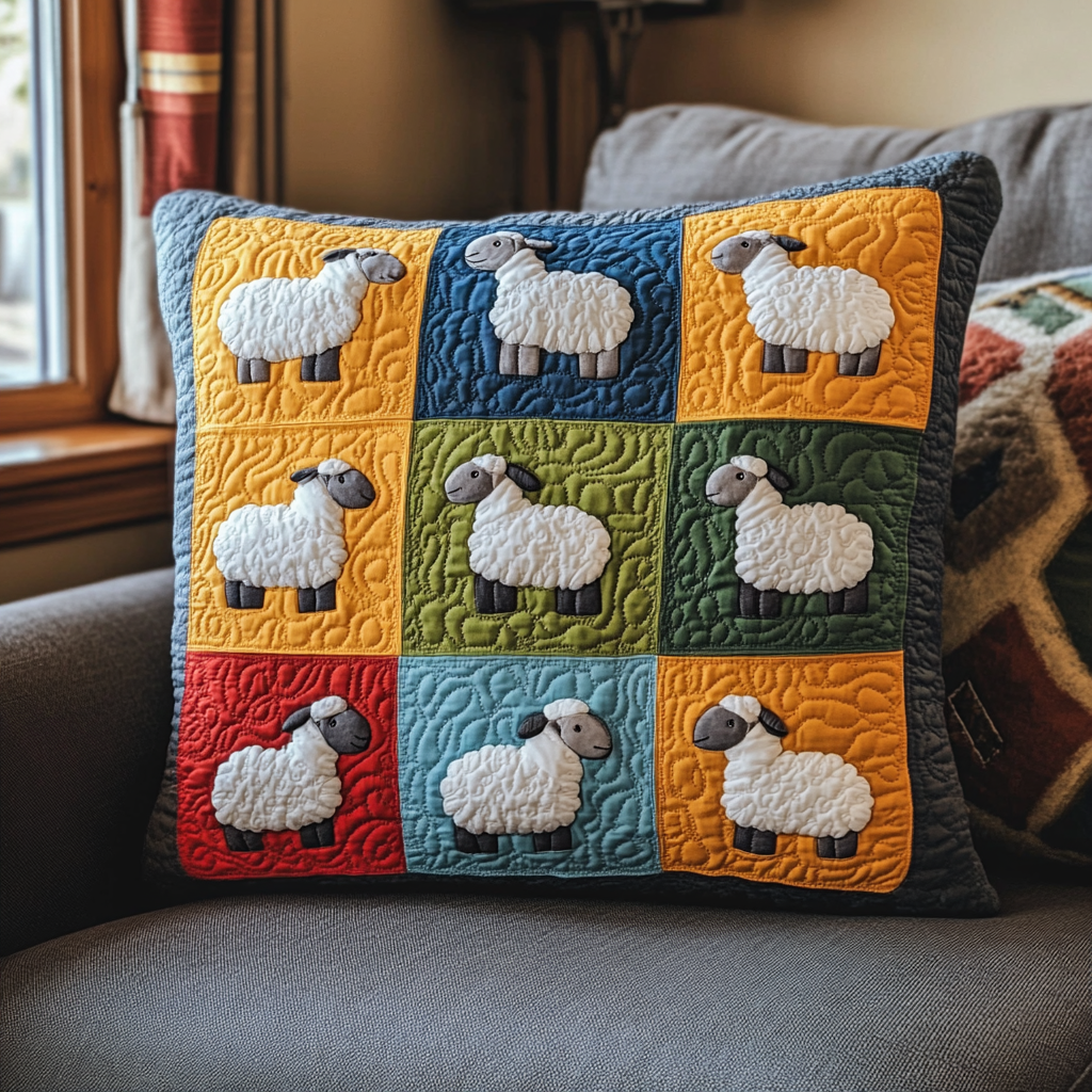 Sheep DAI190225216 Quilted Pillow Case