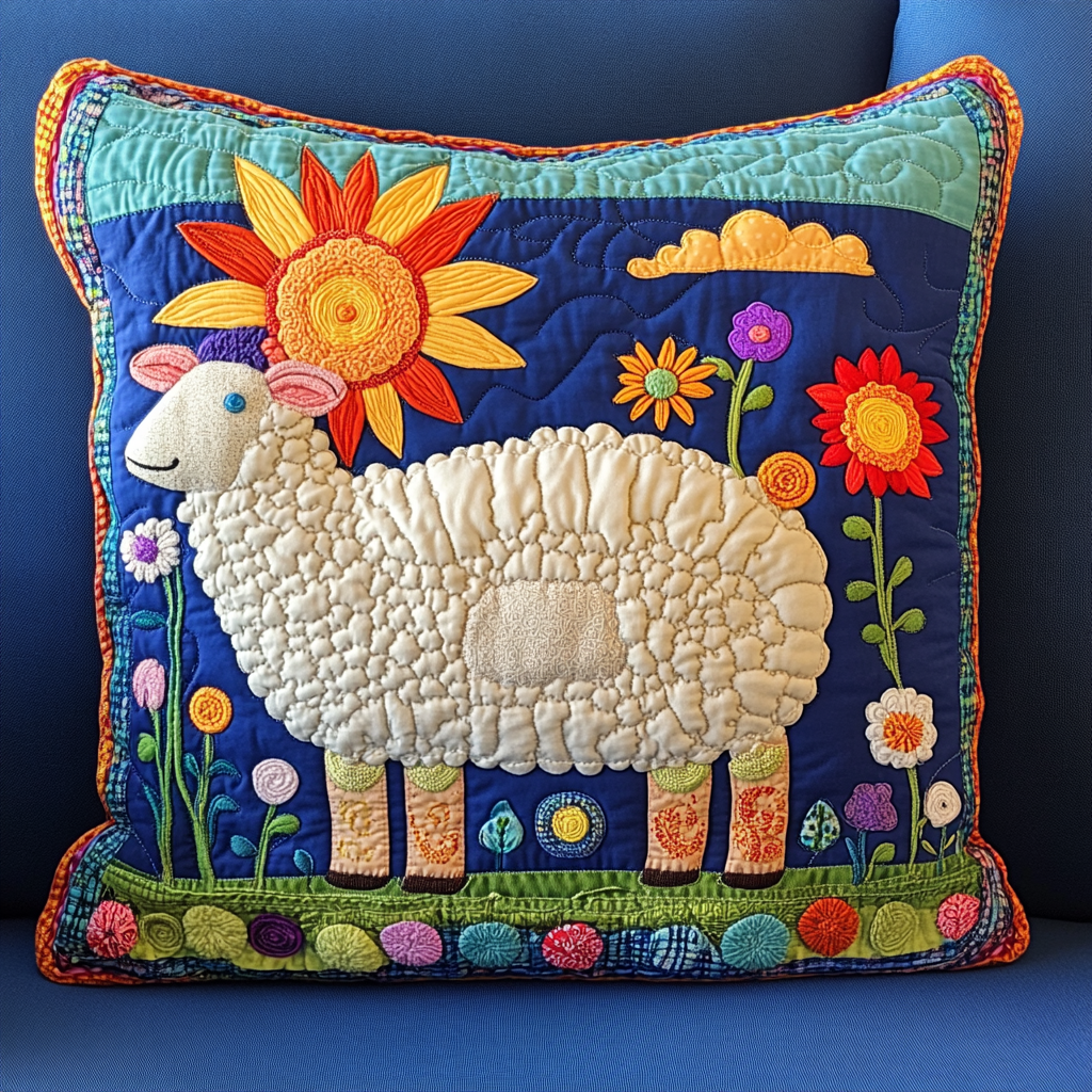 Sheep DAI190225214 Quilted Pillow Case