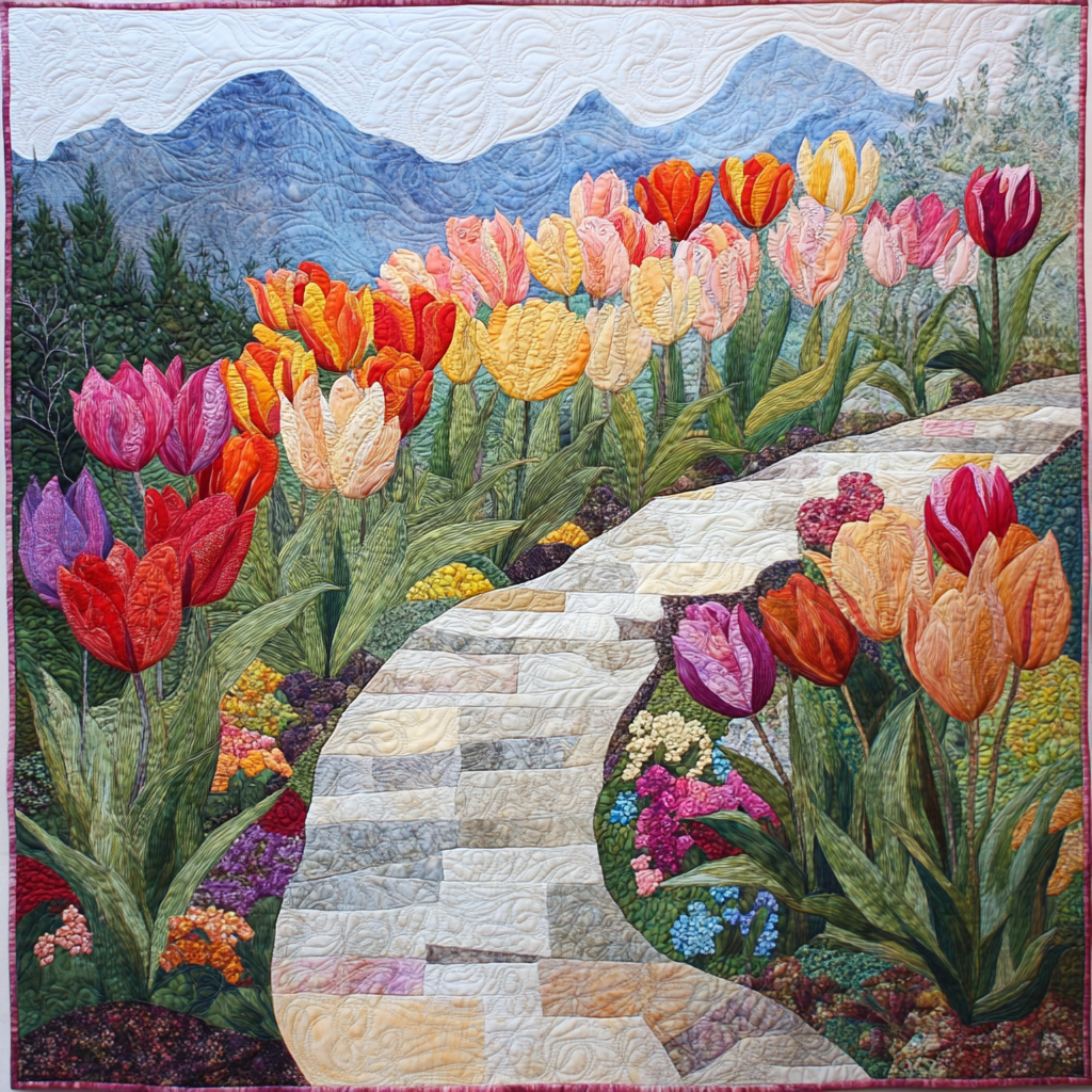 Tulip Garden DAI190225073 Quilt Blanket