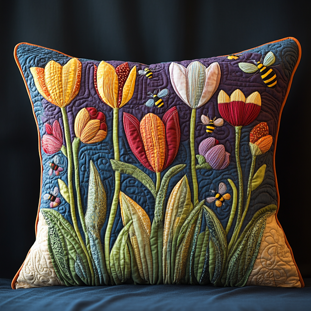 Tulip Bee DAI190225233 Quilted Pillow Case