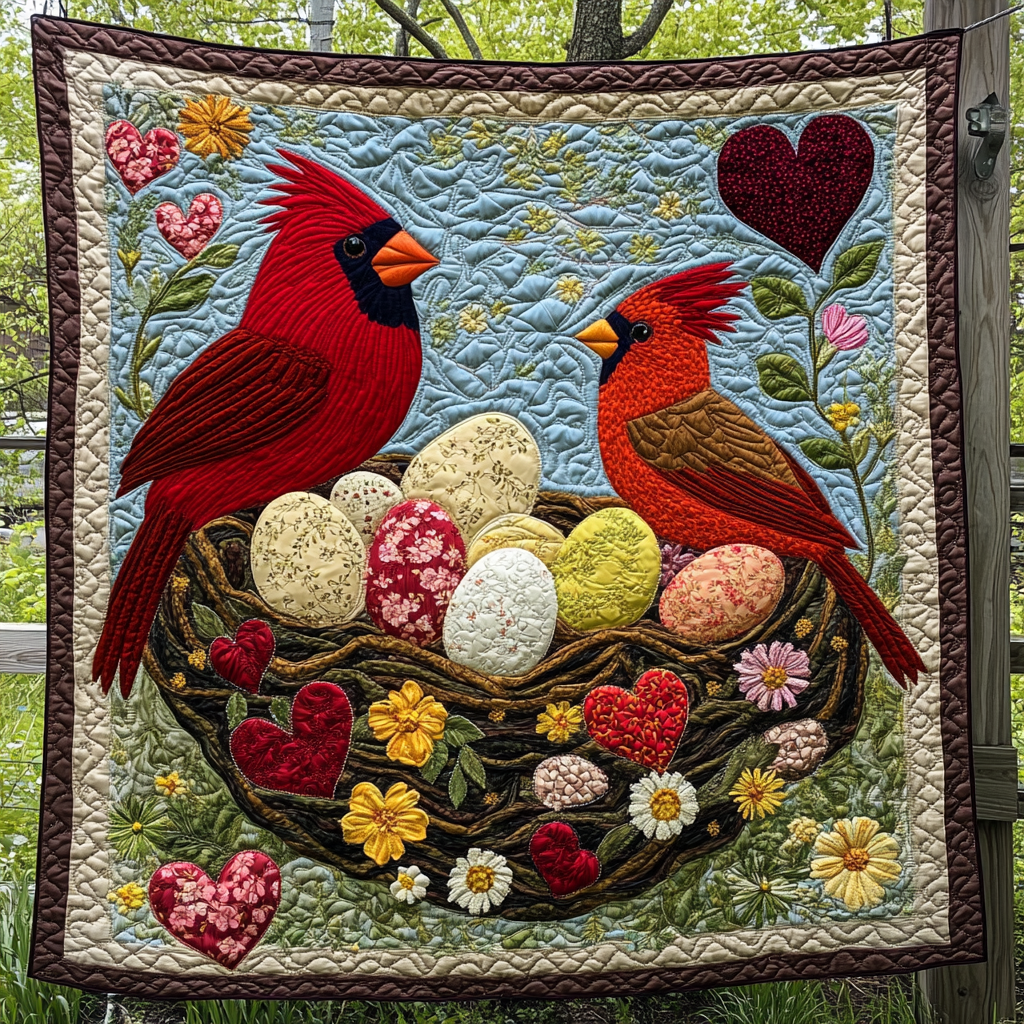 Valentine Cardinal DAI150125096 Quilt Blanket