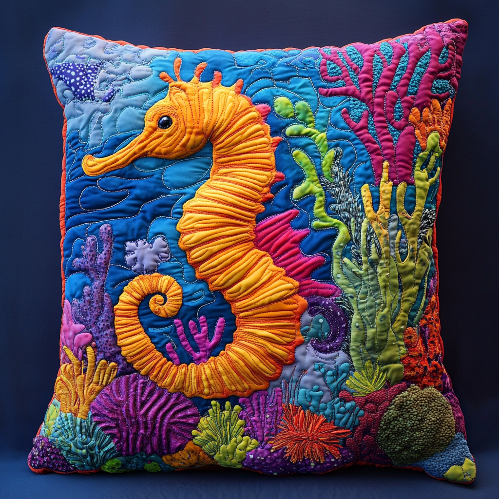 Seahorse DAI110225312 Quilted Pillow Case