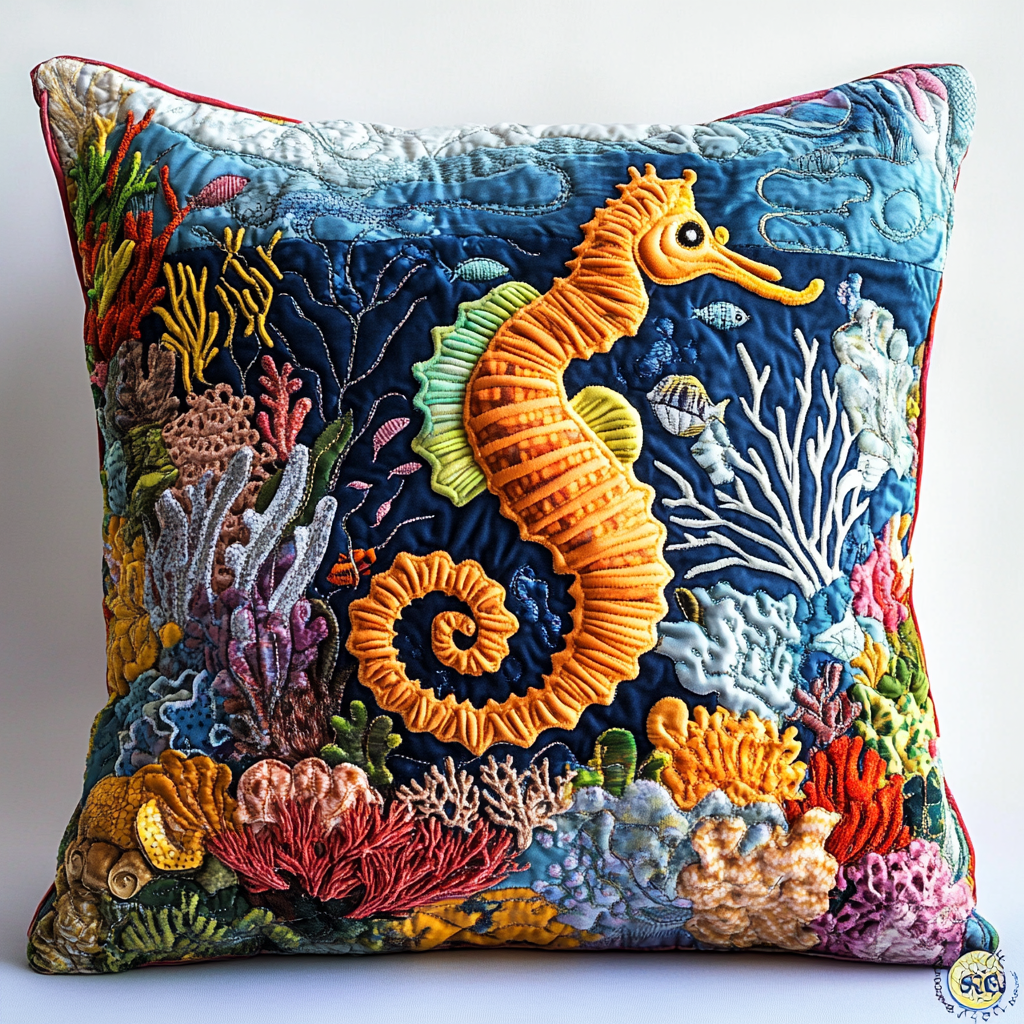 Seahorse DAI110225311 Quilted Pillow Case