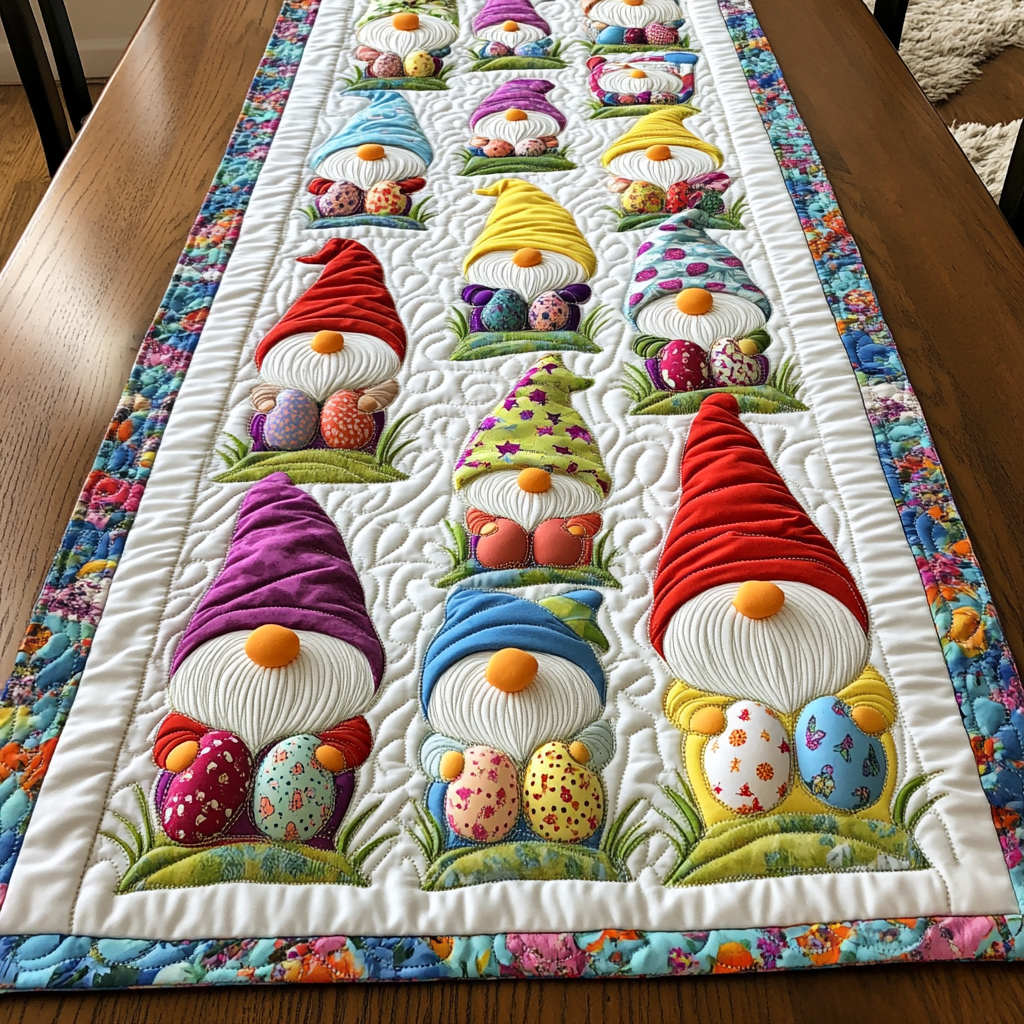 Easter Gnome DAI090125297 Quilted Table Runner