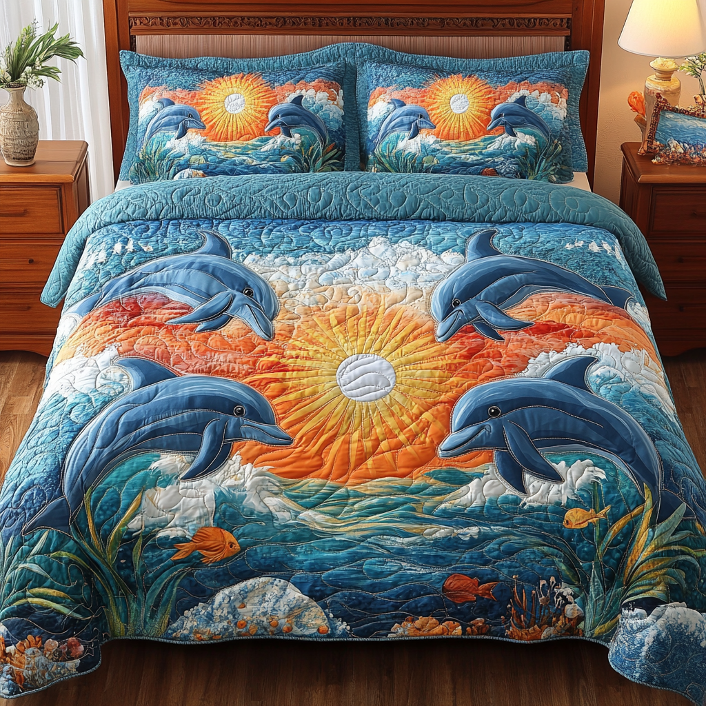 Dolphin DAI190225136 Quilt Bedding Set
