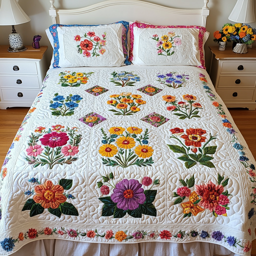 Flower DAI190225131 Quilt Bedding Set