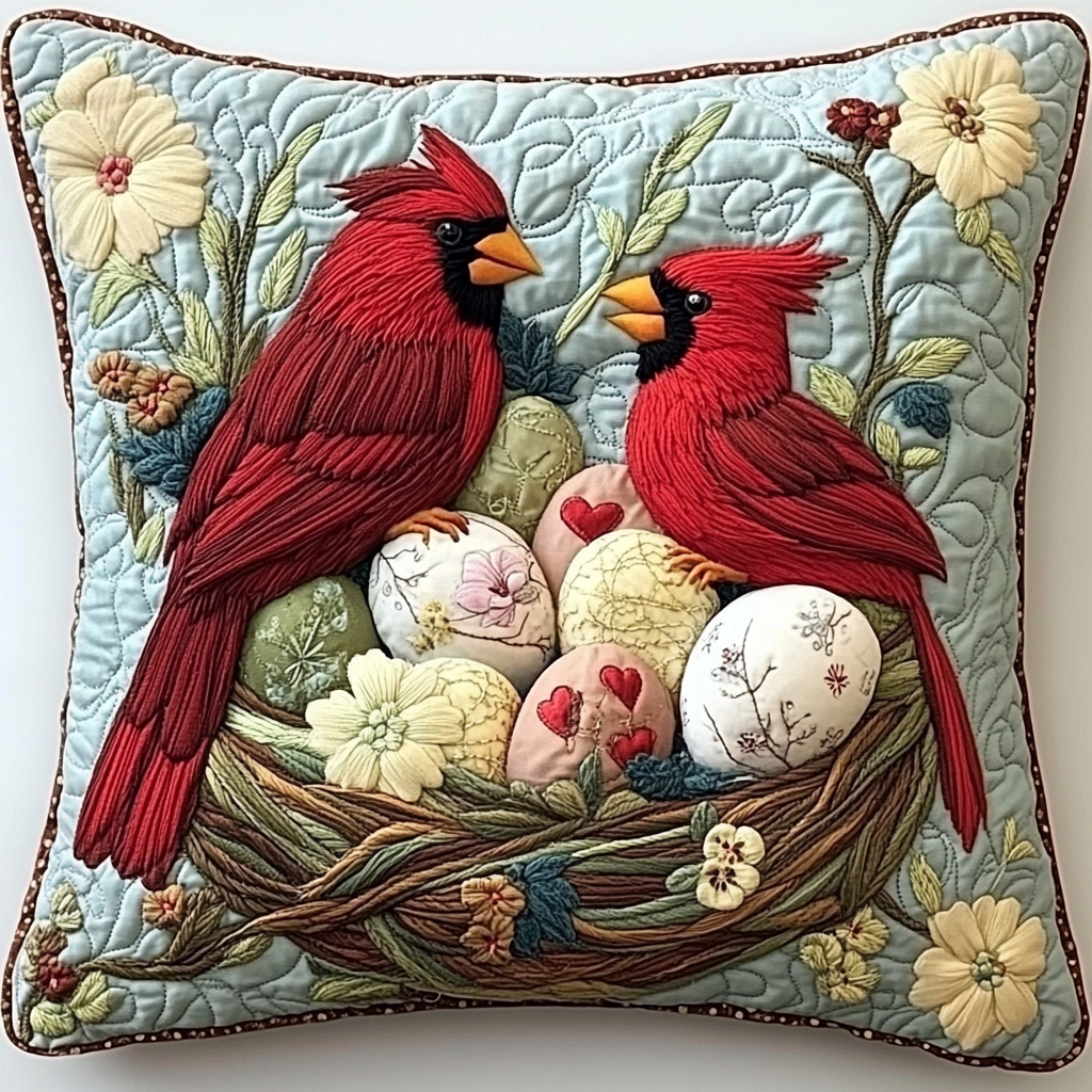 Cardinal Love DAI040225315 Quilted Pillow Case