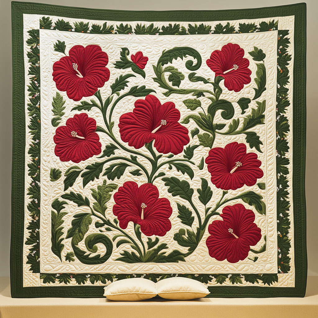 Hawaiian Hibiscus DAI040225063 Quilt Blanket