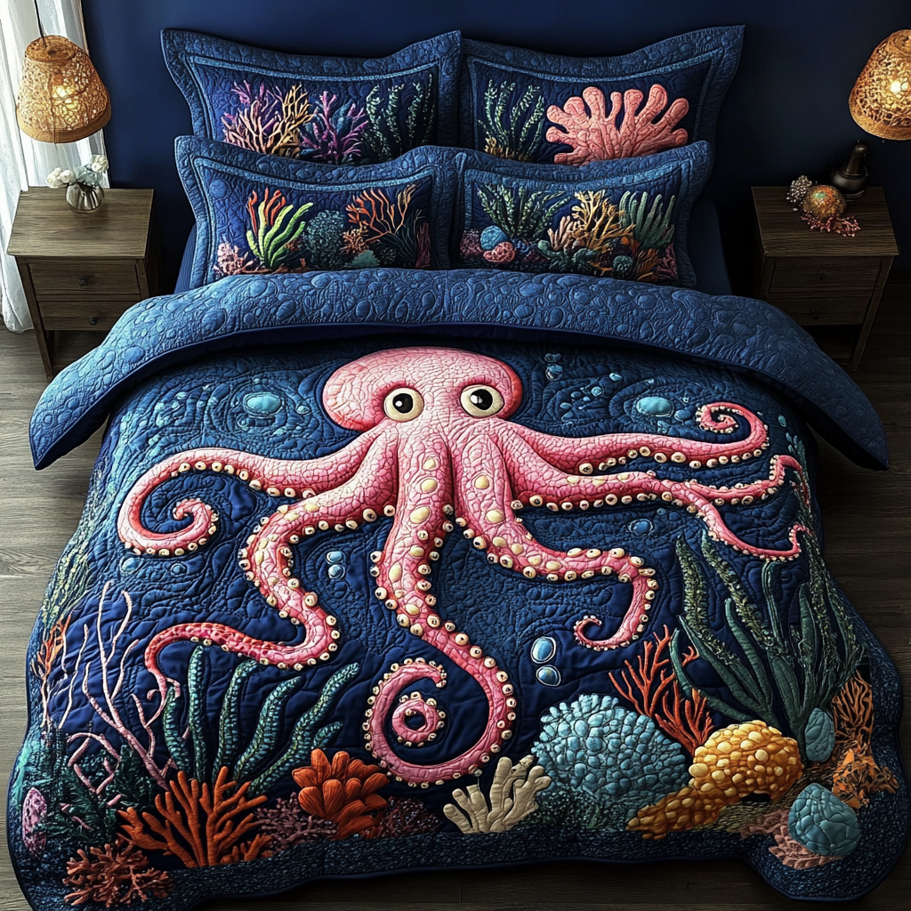 Octopus DAI110225231 Quilt Bedding Set