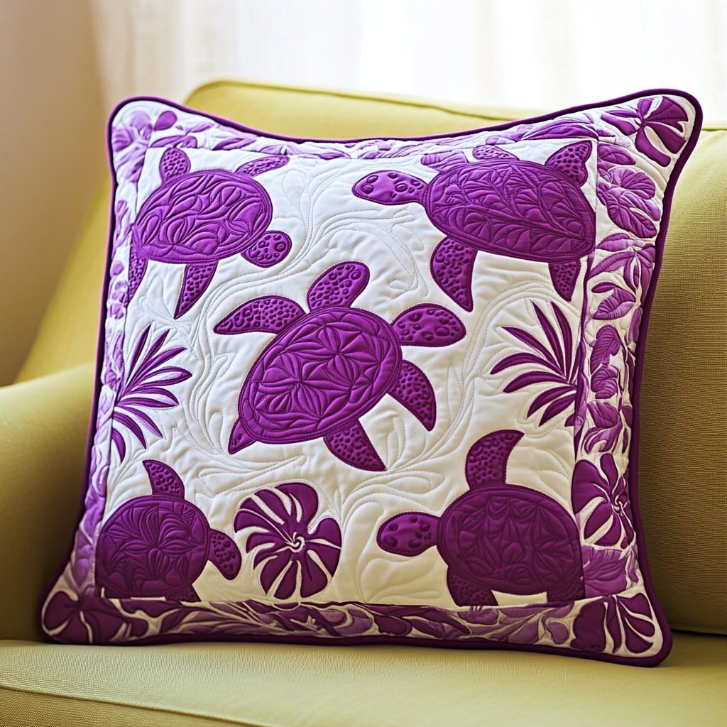 Hawaiian Turtle DAI040225377 Quilted Pillow Case