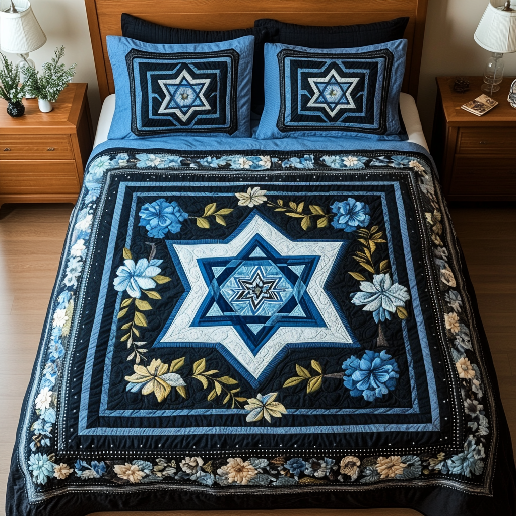 Jewish Star Of David DAI190225157 Quilt Bedding Set