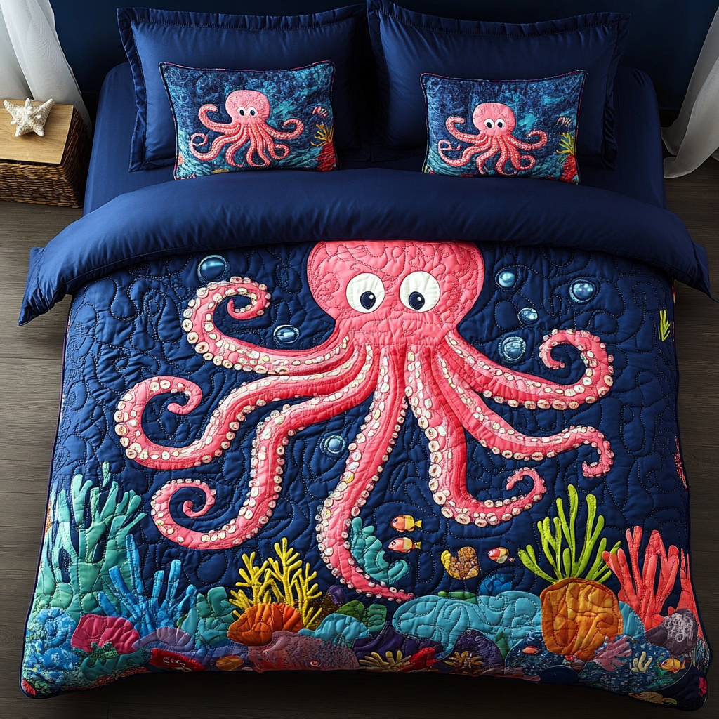 Octopus DAI110225234 Quilt Bedding Set