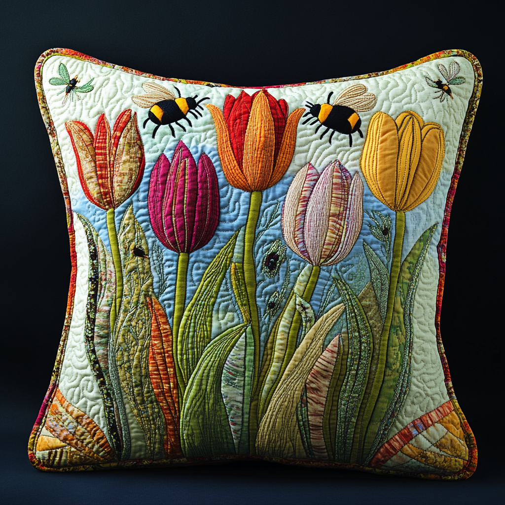 Tulip Bee DAI190225234 Quilted Pillow Case
