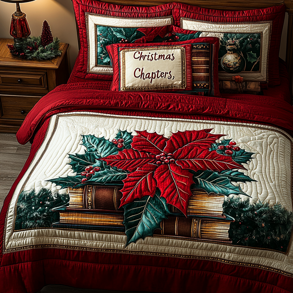 Christmas Book TAI101224486 Quilt Bedding Set