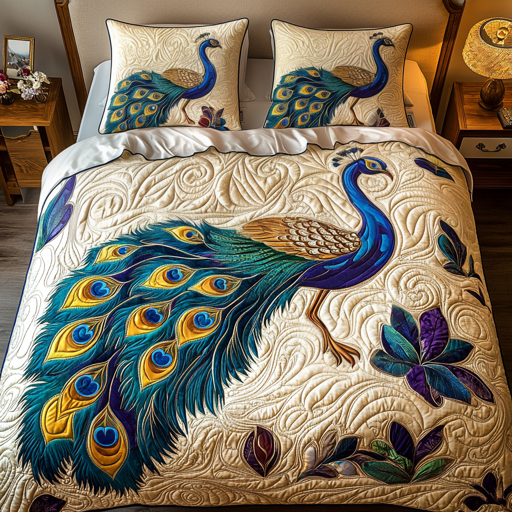 Peacock DAI190225109 Quilt Bedding Set