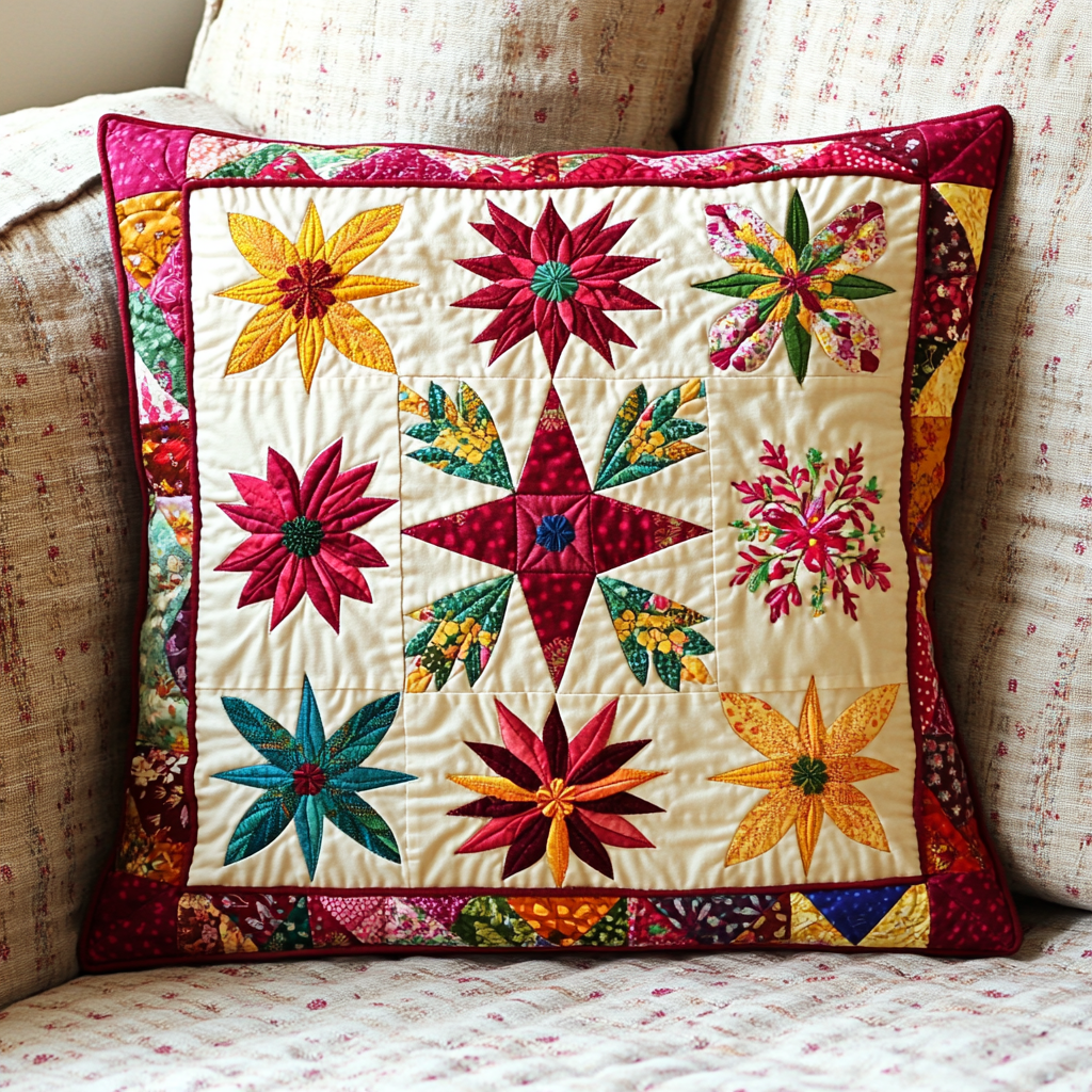 Flower DAI110225279 Quilted Pillow Case