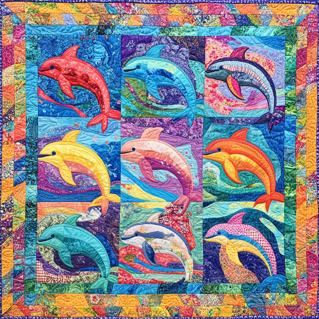 Dolphin DAI190225030 Quilt Blanket