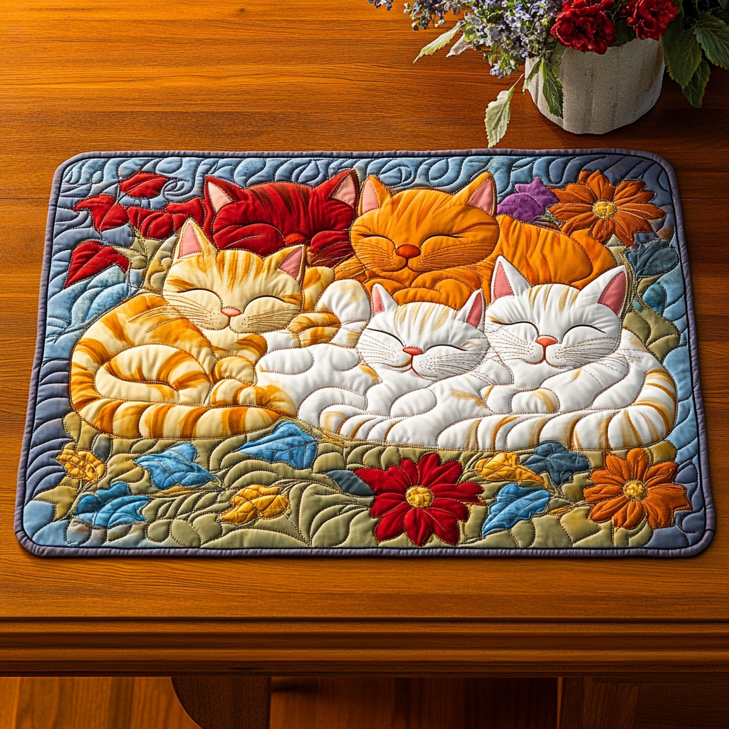Sleeping Cat DAI090125278 Quilted Placemats