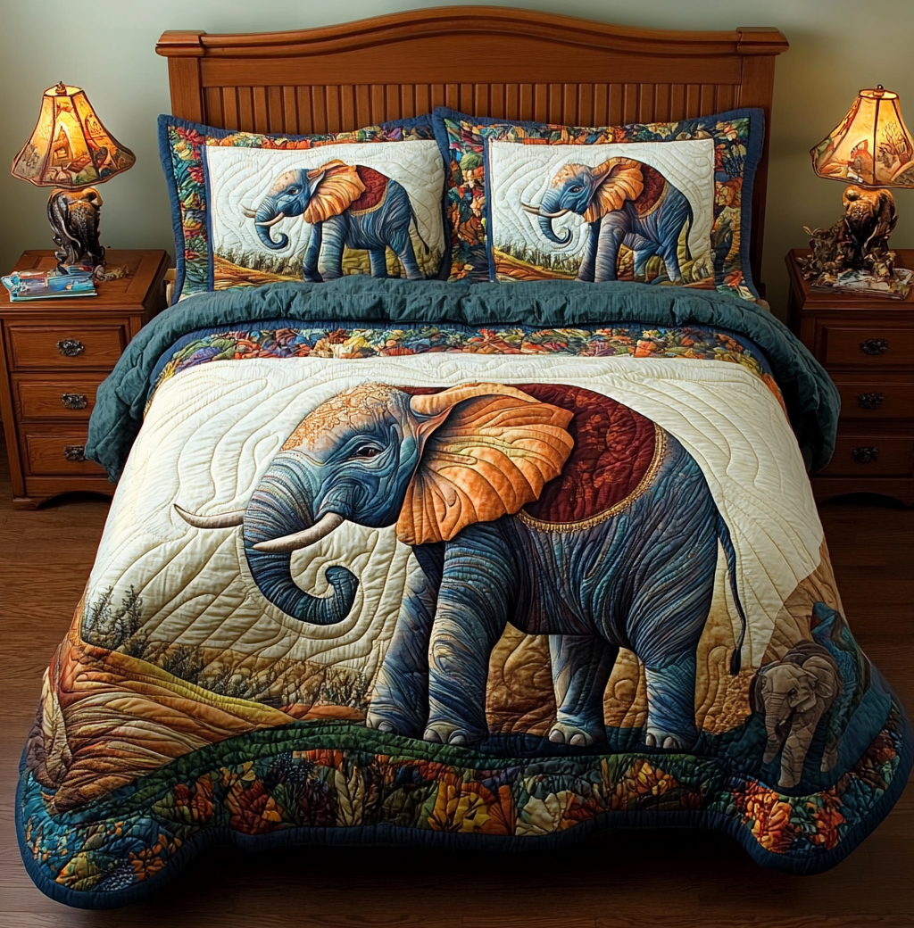 Elephant DAI190225192 Quilt Bedding Set