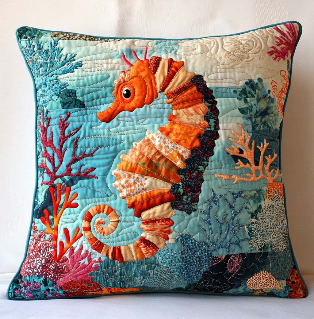 Seahorse DAI110225314 Quilted Pillow Case