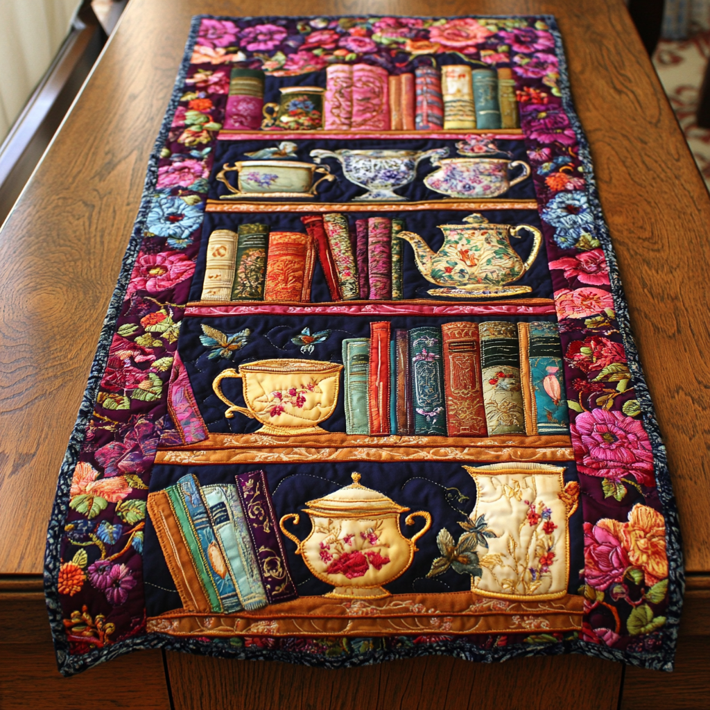 Bookcase DAI110225369 Quilted Table Runner
