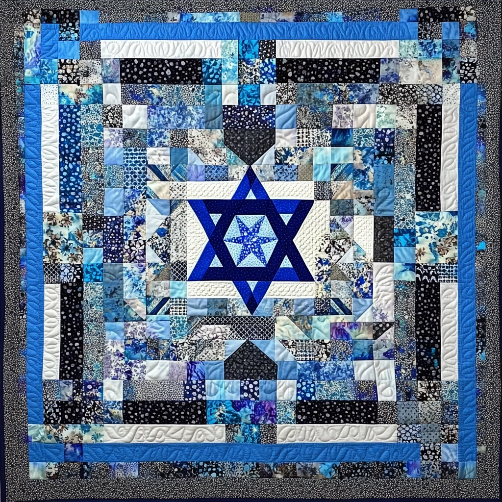 Jewish Star Of David DAI150125019 Quilt Blanket