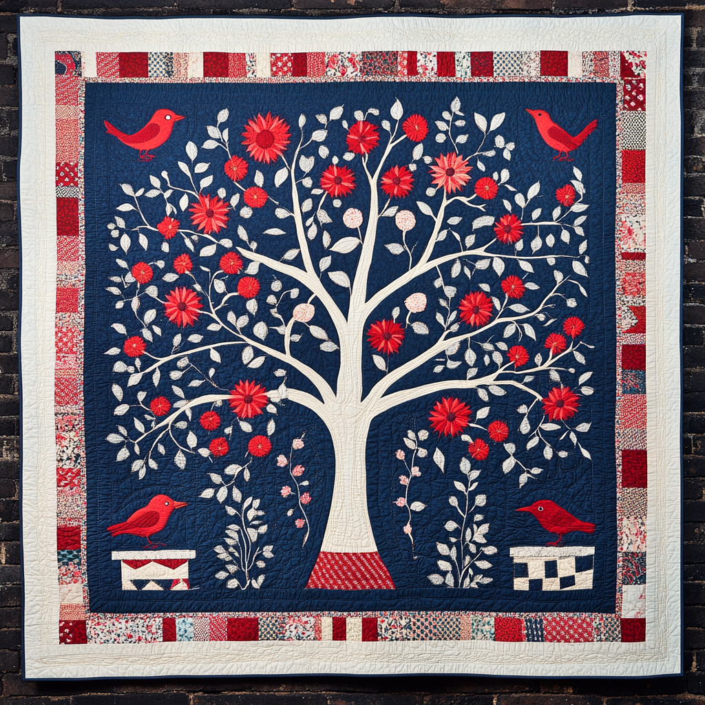 Bird And Tree DAI190225001 Quilt Blanket