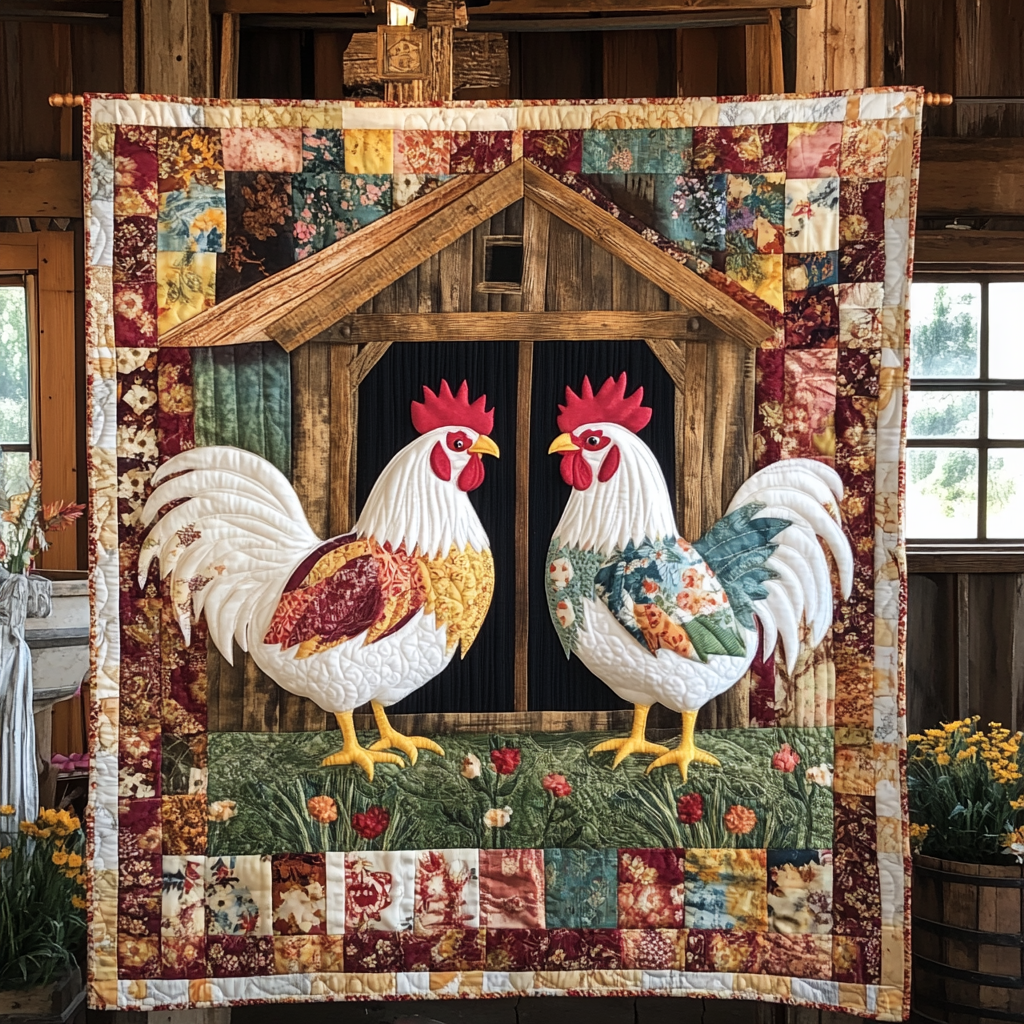 Chicken Coop DAI150125068 Quilt Blanket