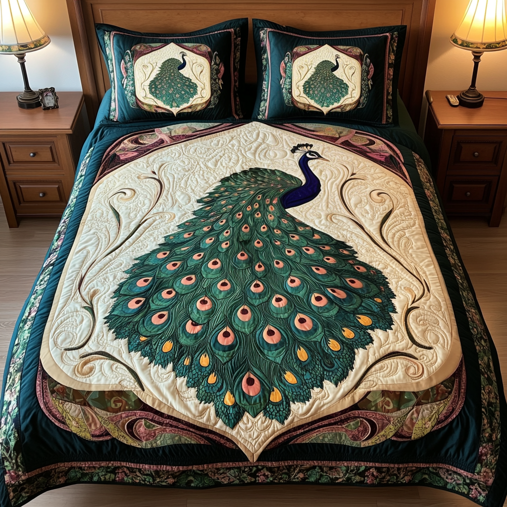 Peacock DAI190225107 Quilt Bedding Set