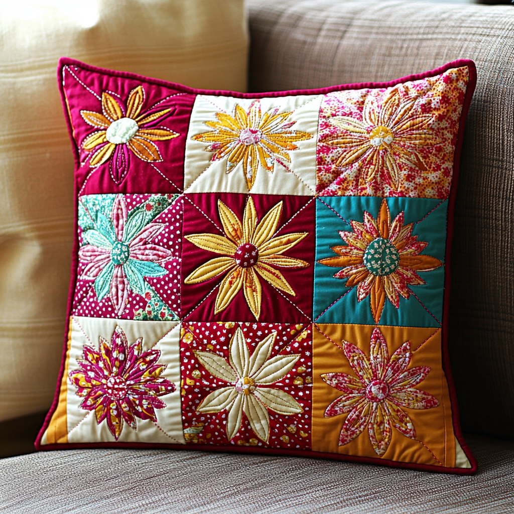 Flower DAI110225281 Quilted Pillow Case