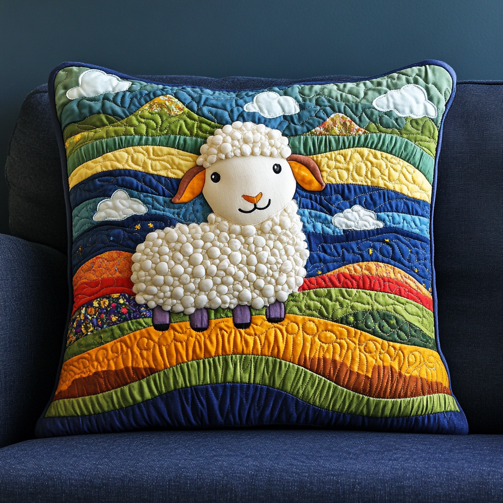 Sheep DAI190225210 Quilted Pillow Case