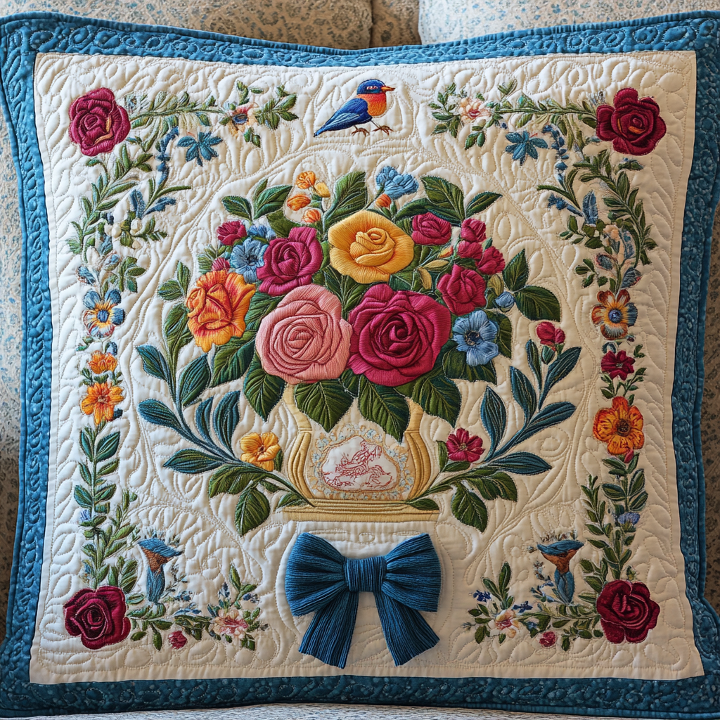 Flower DAI110225270 Quilted Pillow Case