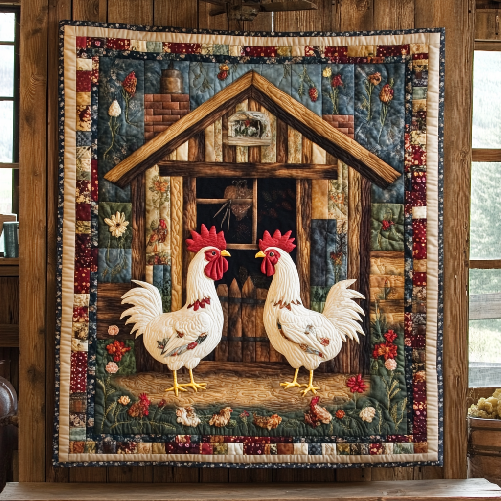 Chicken Coop DAI150125067 Quilt Blanket